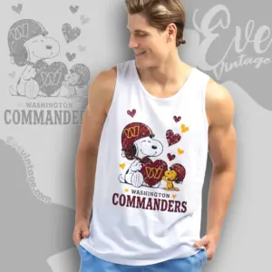 snoopy love washington commanders tank top racerback