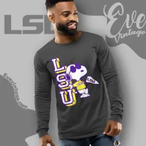 snoopy lsu joe cool long sleeve tee