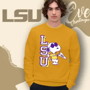 snoopy lsu joe cool sweatshirt