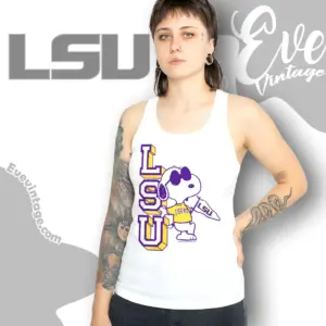 snoopy lsu joe cool tank top racerback