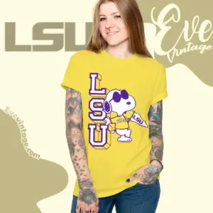 snoopy lsu joe cool women t shirt