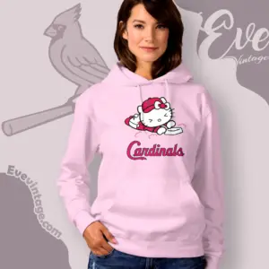 st louis cardinals hello kitty sliding into home hoodie