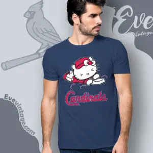 st louis cardinals hello kitty sliding into home t shirt