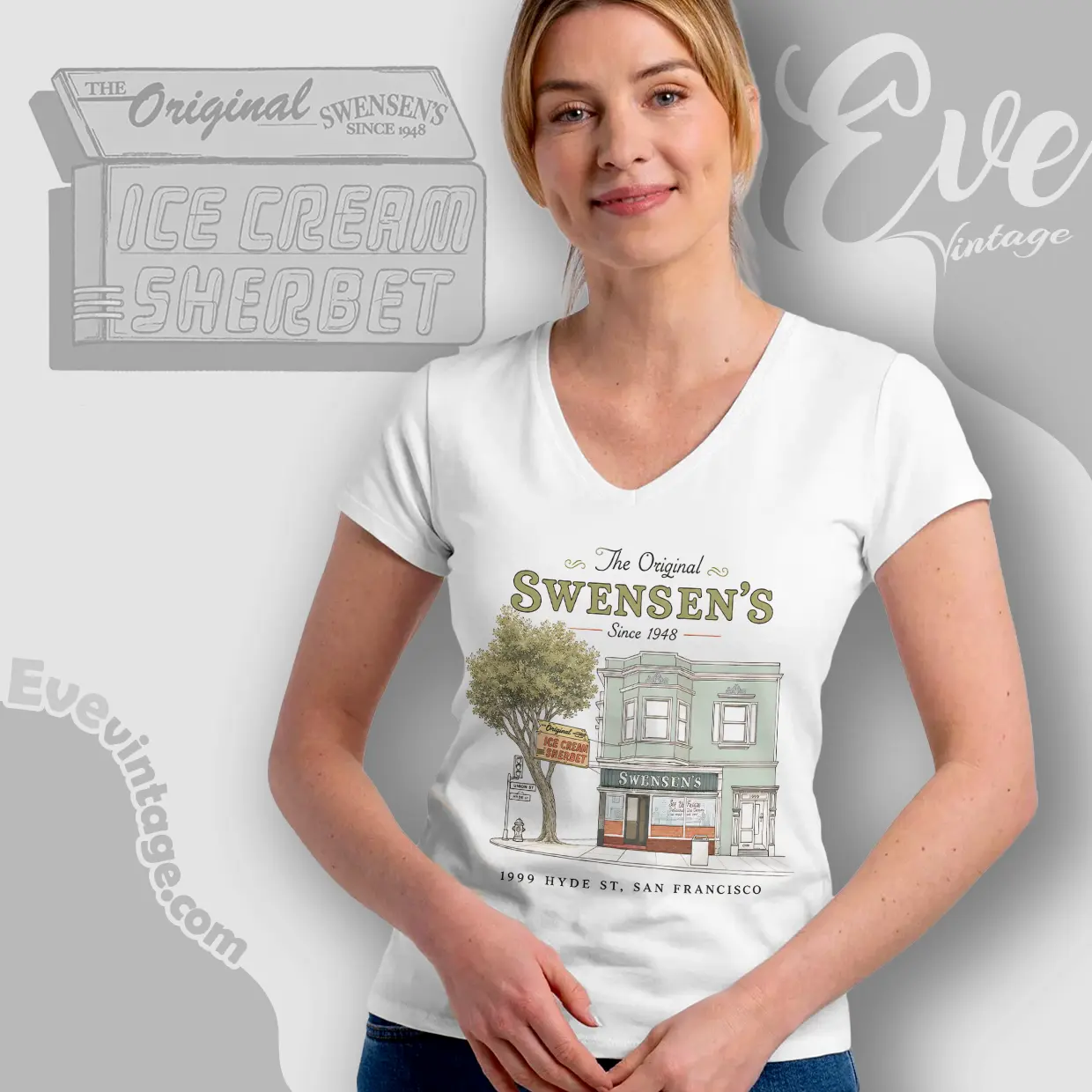swensens union hyde san francisco shirt v neck tshirt swensens union hyde san francisco shirt v neck tshirt