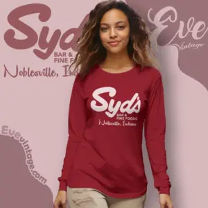 syds bar shirt indiana dive bar long sleeve tee