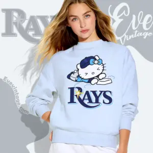 tampa bay rays hello kitty sliding into home sweatshirt