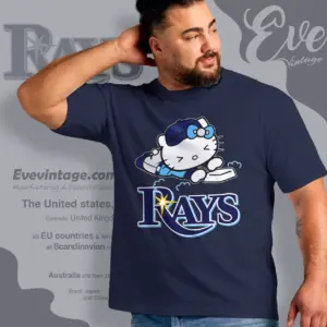 tampa bay rays hello kitty sliding into home t shirt