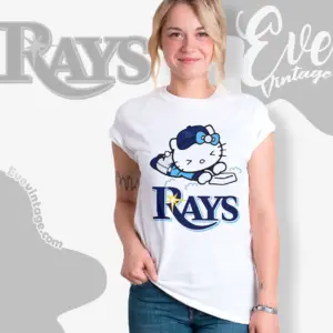 tampa bay rays hello kitty sliding into home women t shirt