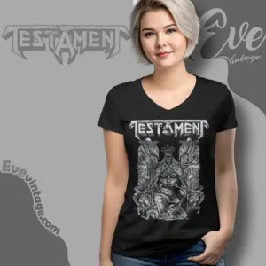testament baphomet v neck tshirt