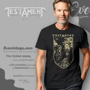 testament old world shield t shirt