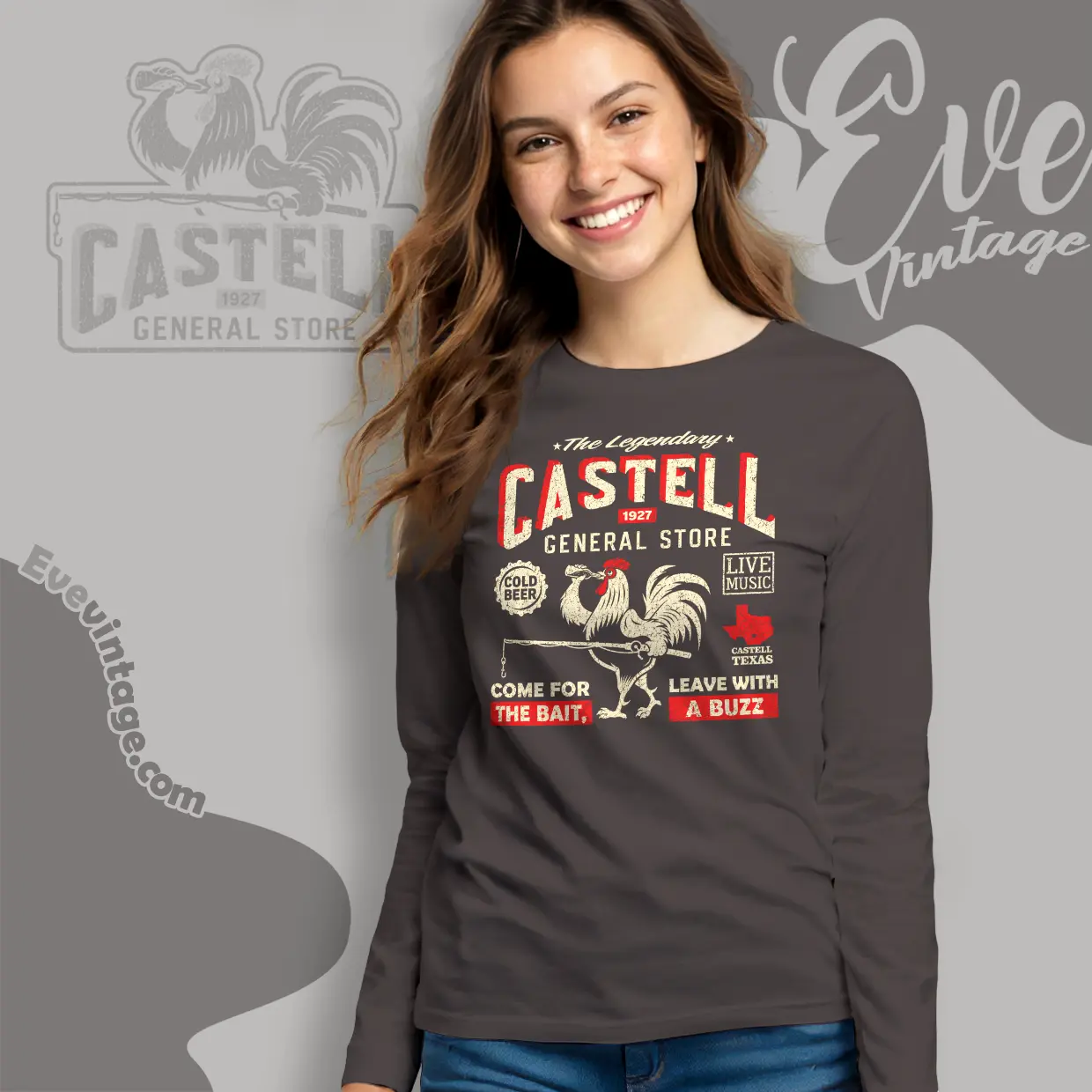 texas castell general store long sleeve tee texas castell general store long sleeve tee