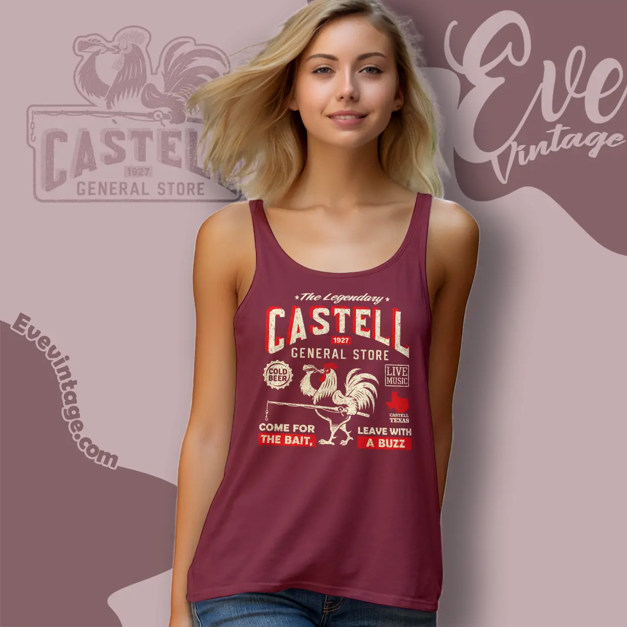 texas castell general store tank top racerback texas castell general store tank top racerback
