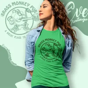 the brass monkey pub shirt sayreville nj dive bar women t shirt