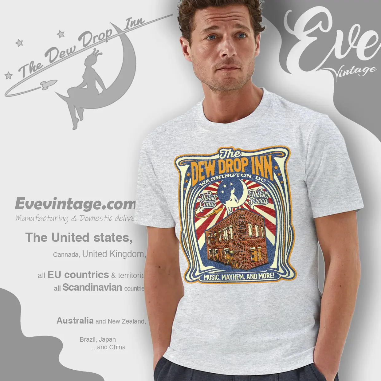 The Dew Drop Inn Shirt – DC Dive Bar Tee The Dew Drop Inn Shirt – DC Dive Bar Tee