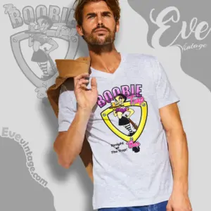 the legendary boobie trap bar v neck tshirt