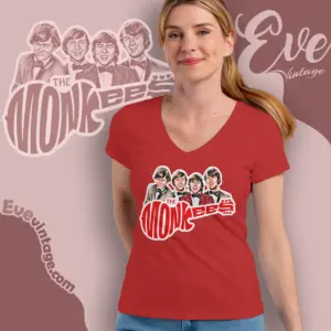 the monkees vintage band v neck tshirt
