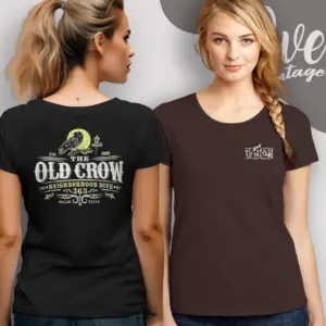 the old crow neighborhood bar shirt dallas dive bar women t shirt