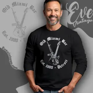 the old miami bar shirt michigan dive bar long sleeve tee