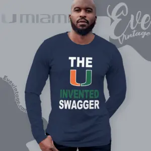 the u invented swagger miami canes long sleeve tee