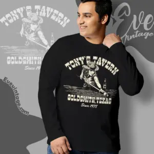 tonys tavern shirt goldsmith texas dive bar long sleeve tee