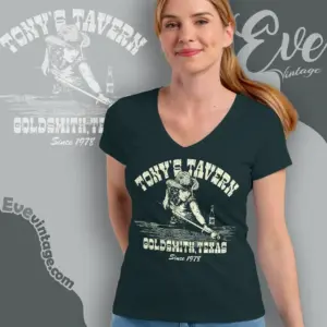 tonys tavern shirt goldsmith texas dive bar v neck tshirt