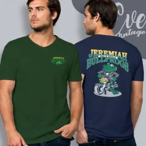 topeka jeremiah bullfrogs bar grill v neck tshirt