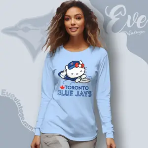 toronto blue jays sliding into base long sleeve tee