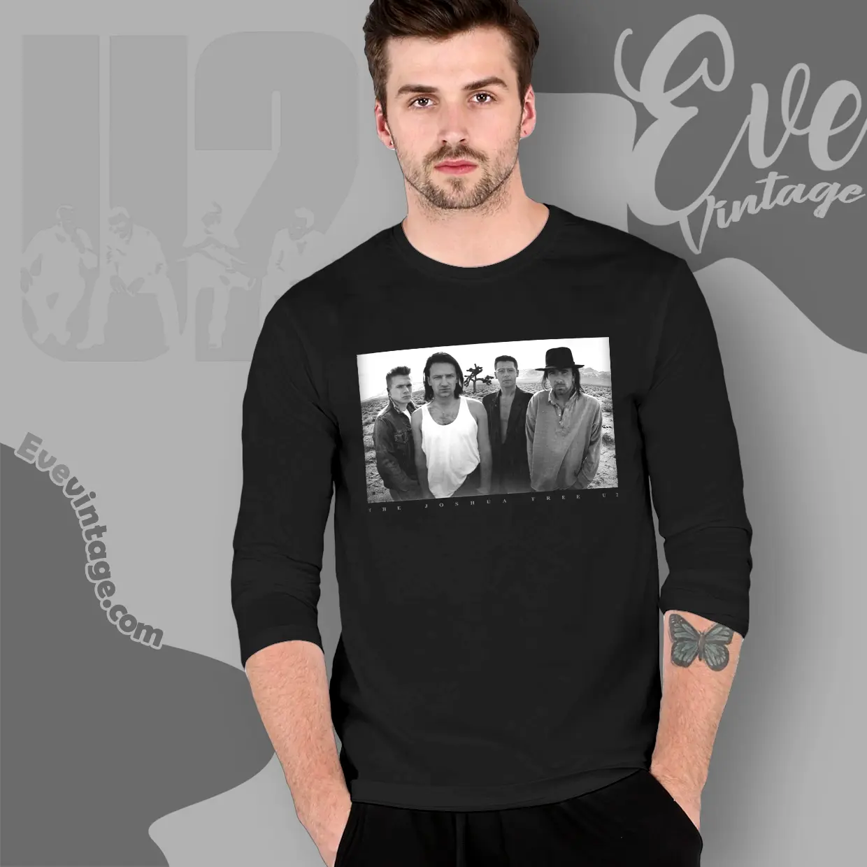 u2 the joshua tree shirt big graphic design long sleeve tee u2 the joshua tree shirt big graphic design long sleeve tee