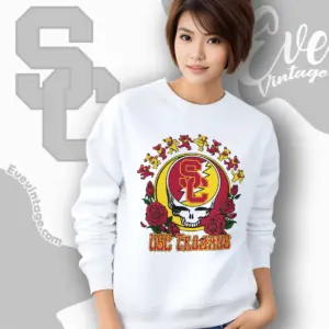 usc trojans steal your face rose dancing bears sweatshirt