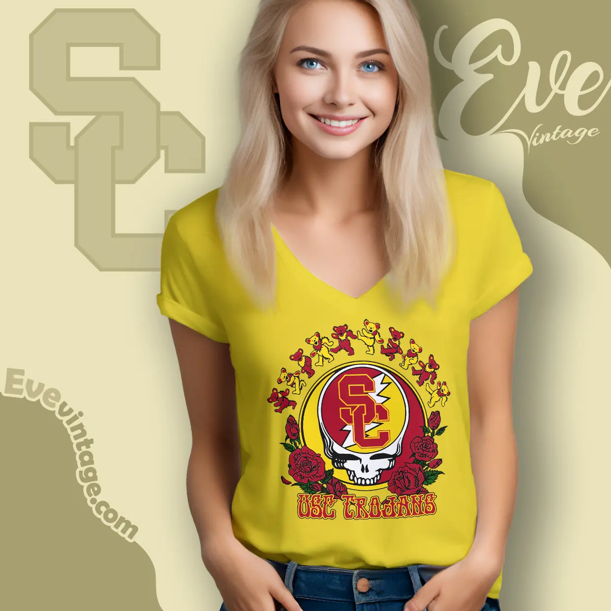 usc trojans steal your face rose dancing bears v neck tshirt usc trojans steal your face rose dancing bears v neck tshirt