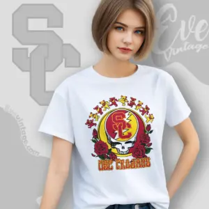 usc trojans steal your face rose dancing bears women t shirt