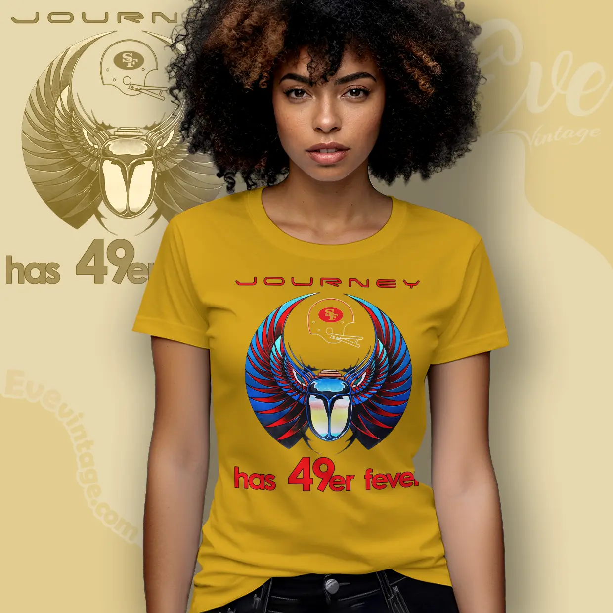 vintage 80s journey has 49er fever shirt gold t shirt vintage 80s journey has 49er fever shirt gold t shirt