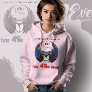 vintage 80s journey has 49er fever shirt hoodie