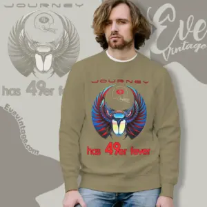 vintage 80s journey has 49er fever shirt sweatshirt