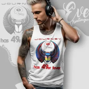 vintage 80s journey has 49er fever shirt tank top racerback