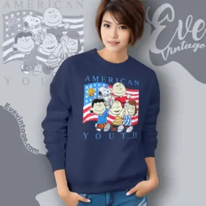 vintage 90s peanuts american youth sweatshirt