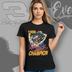 vintage dale earnhardt 3 shirt 1998 daytona 500 women t shirt
