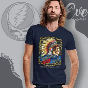 vintage grateful dead spring tour 1990 v neck tshirt