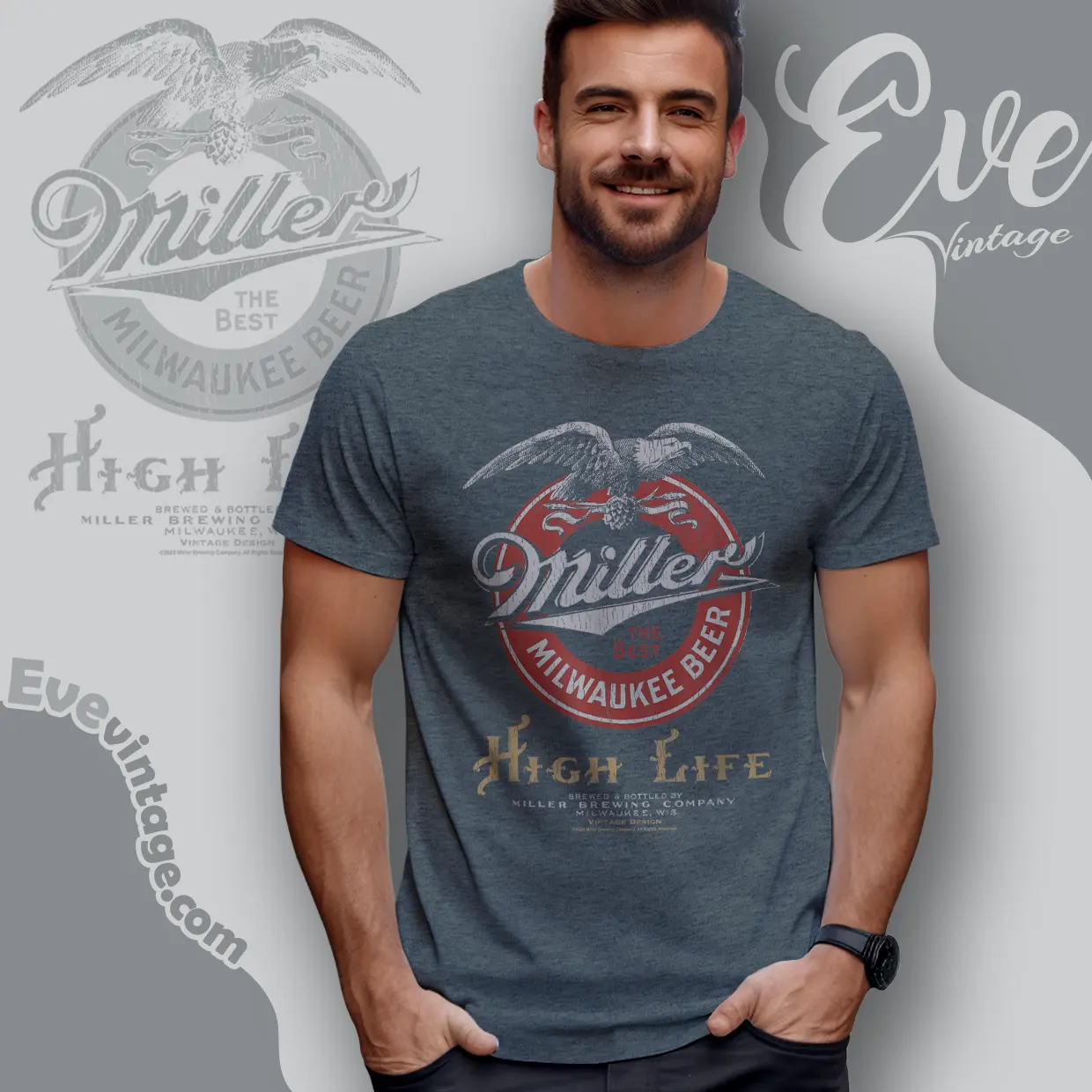vintage miller high life beer logo t shirt vintage miller high life beer logo t shirt