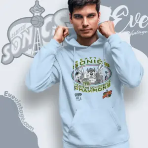 vintage seattle sonics taz looney tunes 1996 nba finals hoodie