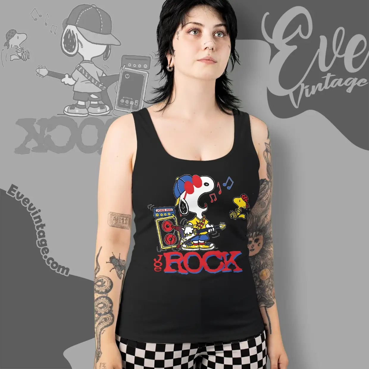 vintage snoopy joe rock shirt tank top racerback vintage snoopy joe rock shirt tank top racerback