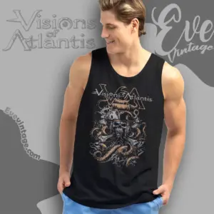 visions of atlantis fckn pirate tank top racerback