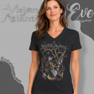 visions of atlantis full metal pirates v neck tshirt