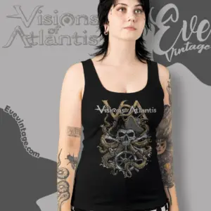 visions of atlantis plunder skull tank top racerback