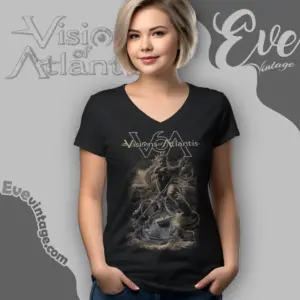 visions of atlantis poseidon v neck tshirt