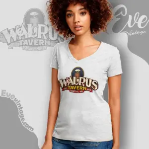 walrus tavern shirt seattle wa dive bar v neck tshirt