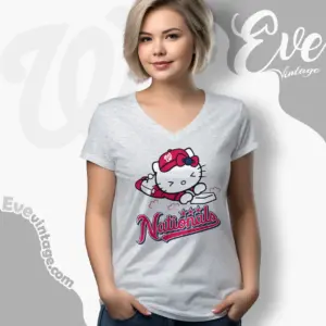 washington nationals sliding into base v neck tshirt