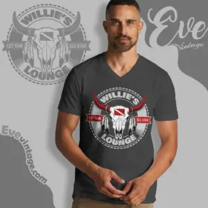 willies lounge shirt salt lake dive bar v neck tshirt