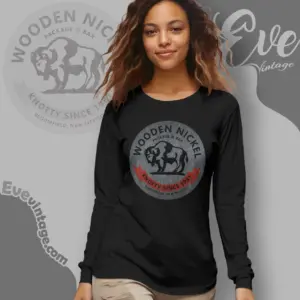 wooden nickel bar shirt new mexico dive bar long sleeve tee